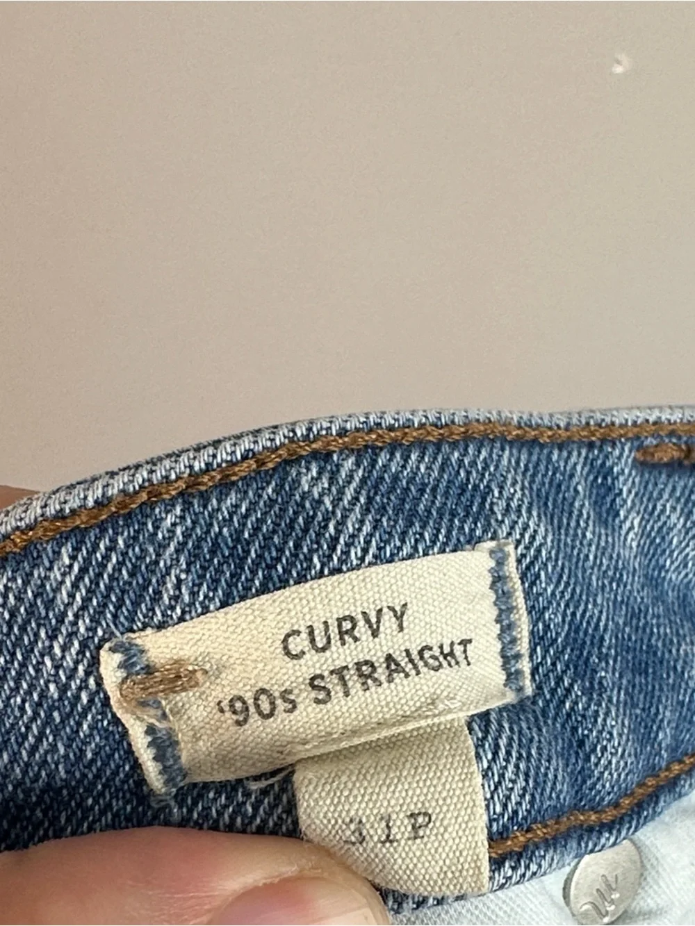 Madewell Curvy 90’s Straight Leg Jeans Size 31P